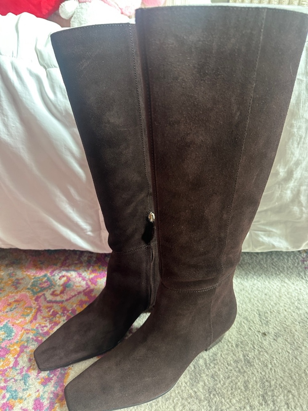 Madewell Women’s Knee-High Suede Boots in Dark Brown - Picture 5 of 10